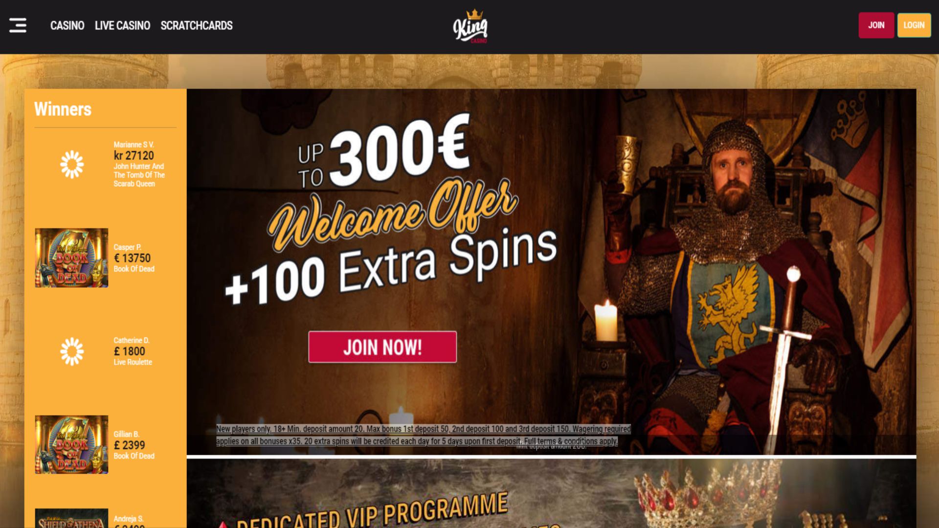 king casino bonus free spins uk